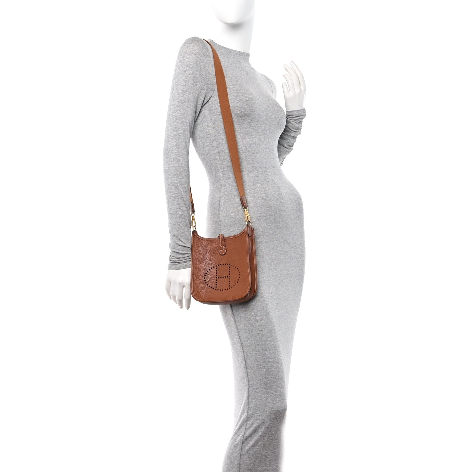 Hermes Taurillon Clemence Evelyne TPM Gold 2 of 11