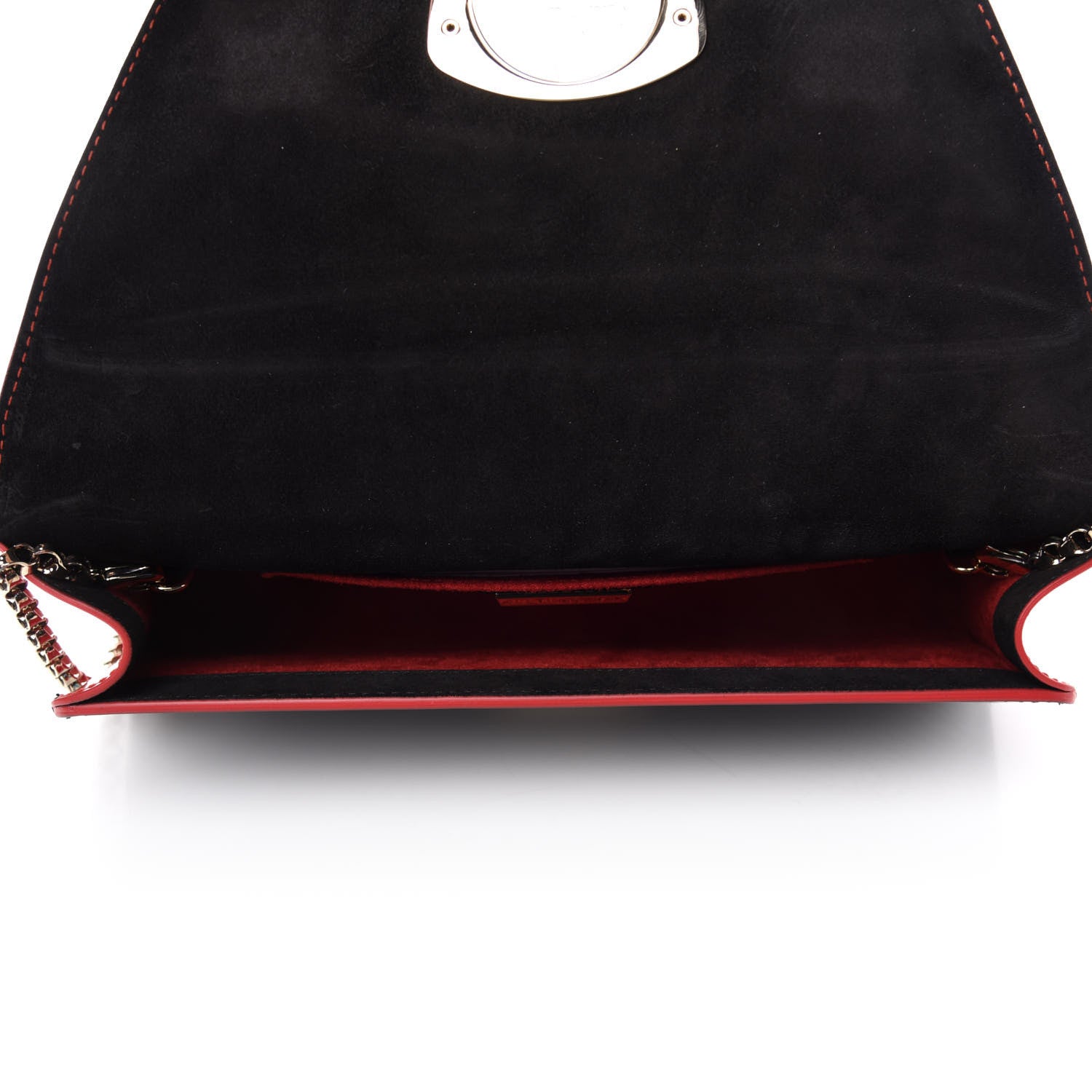 Christian Louboutin Patent Leopard Vero Dodat Clutch Brown 5 of 12