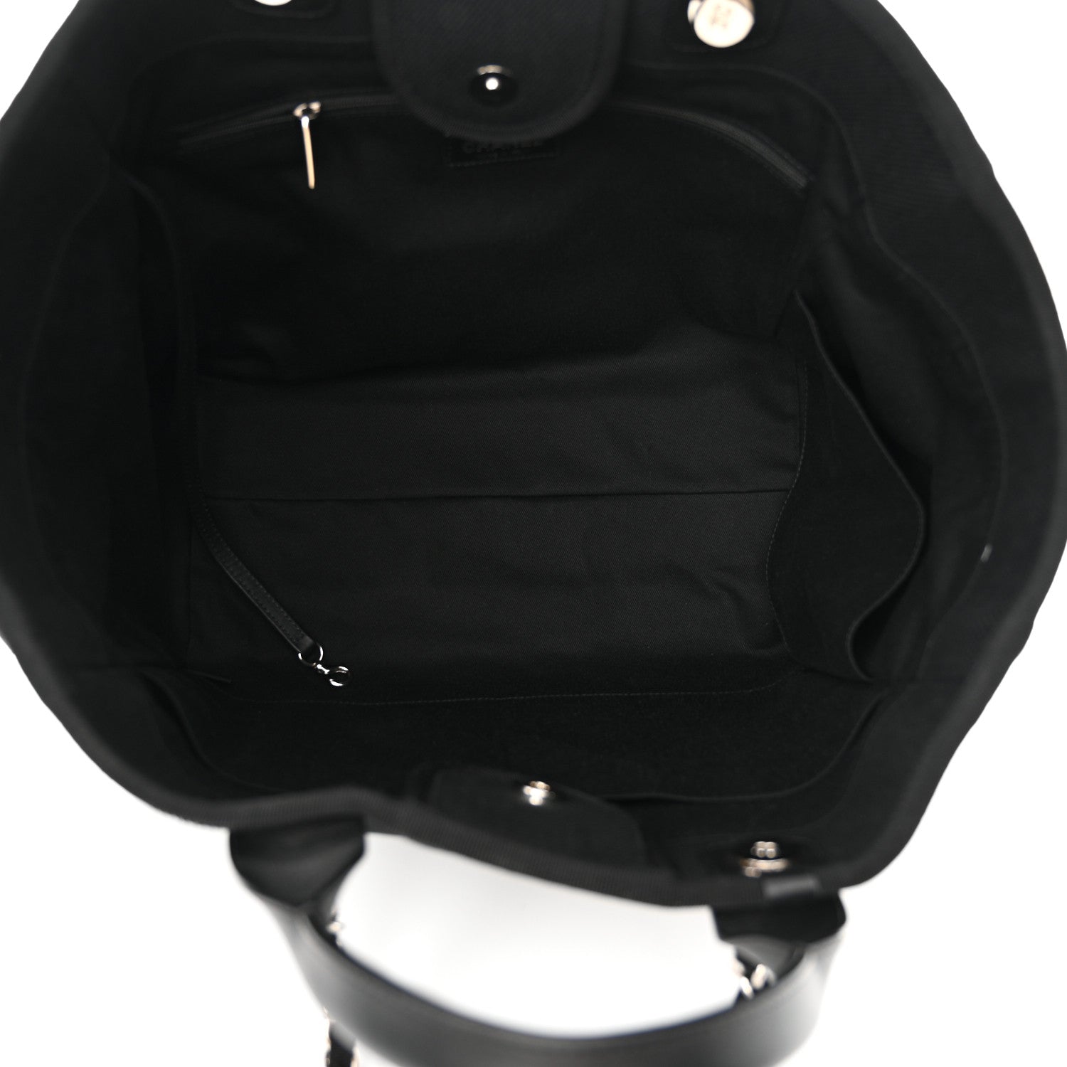 Chanel Canvas Pearl Medium Deauville Tote Black 5 of 12