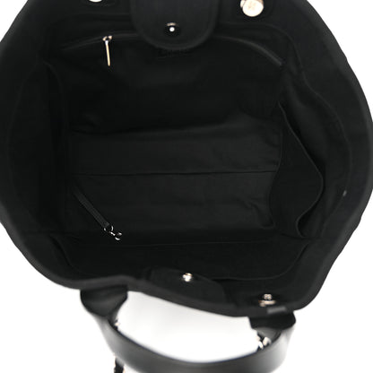 Chanel Canvas Pearl Medium Deauville Tote Black 5 of 12