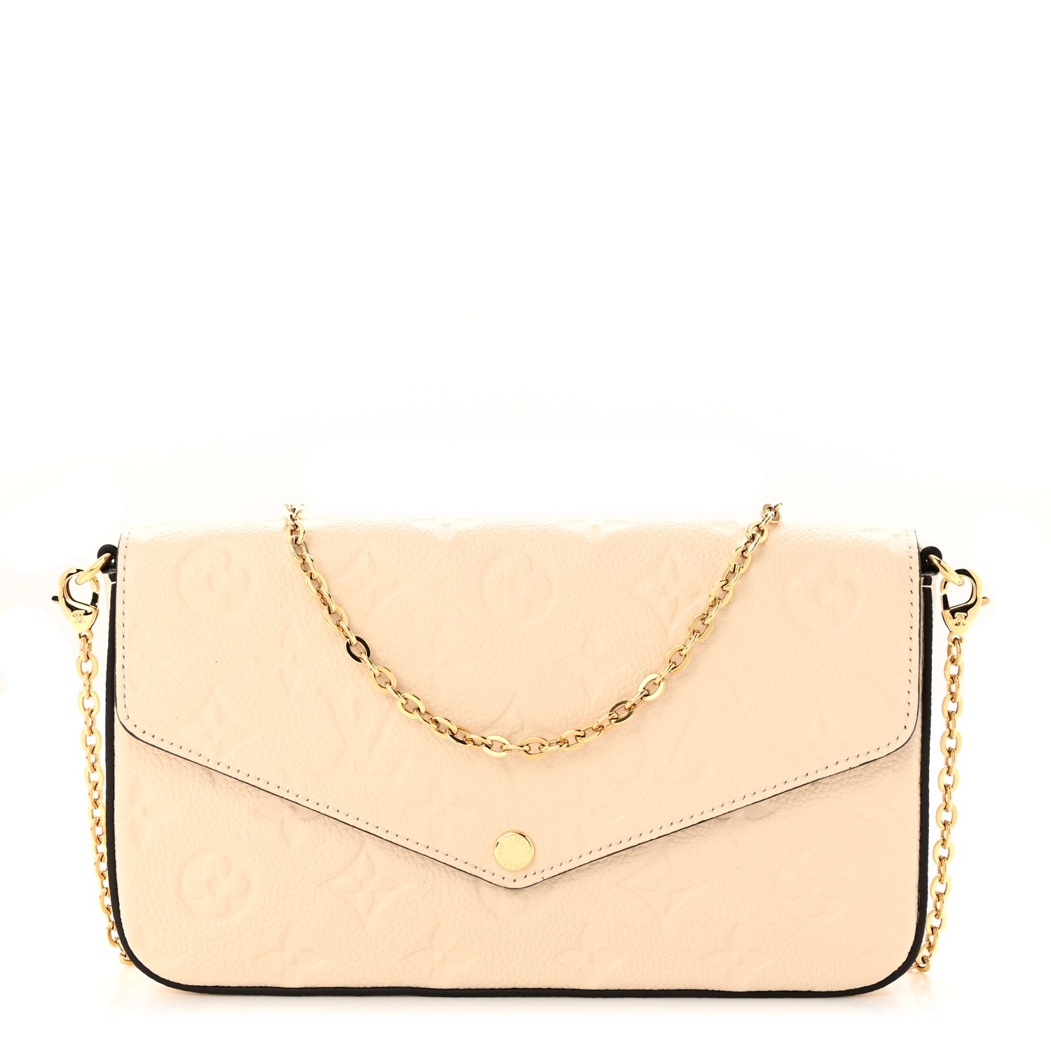 Louis Vuitton Empreinte Pochette Felicie Chain Wallet Cream 3 of 11