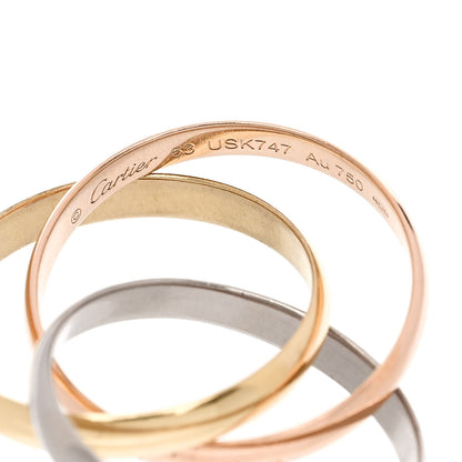 Cartier 18K Pink Yellow White Gold Small Trinity Ring 53 6.25 4 of 5