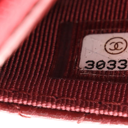 Chanel Caviar Quilted Wallet on Chain WOC Burgundy 8 of 12
