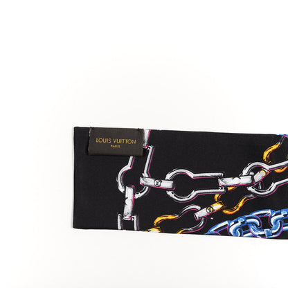 Louis Vuitton Silk Monogram Chain Bandeau Black 4 of 4