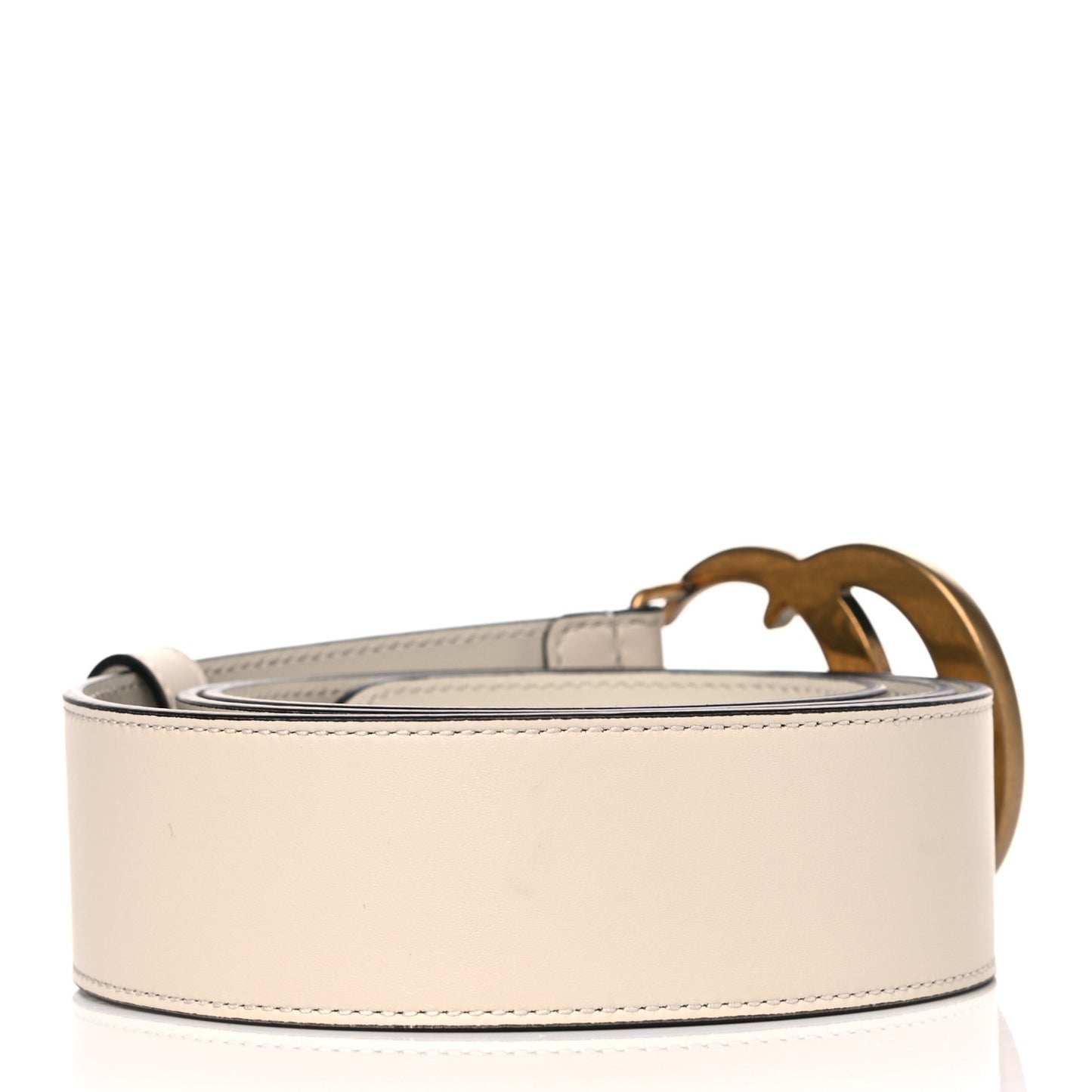 Calfskin Double G 40mm Belt 95 38 Mystic White