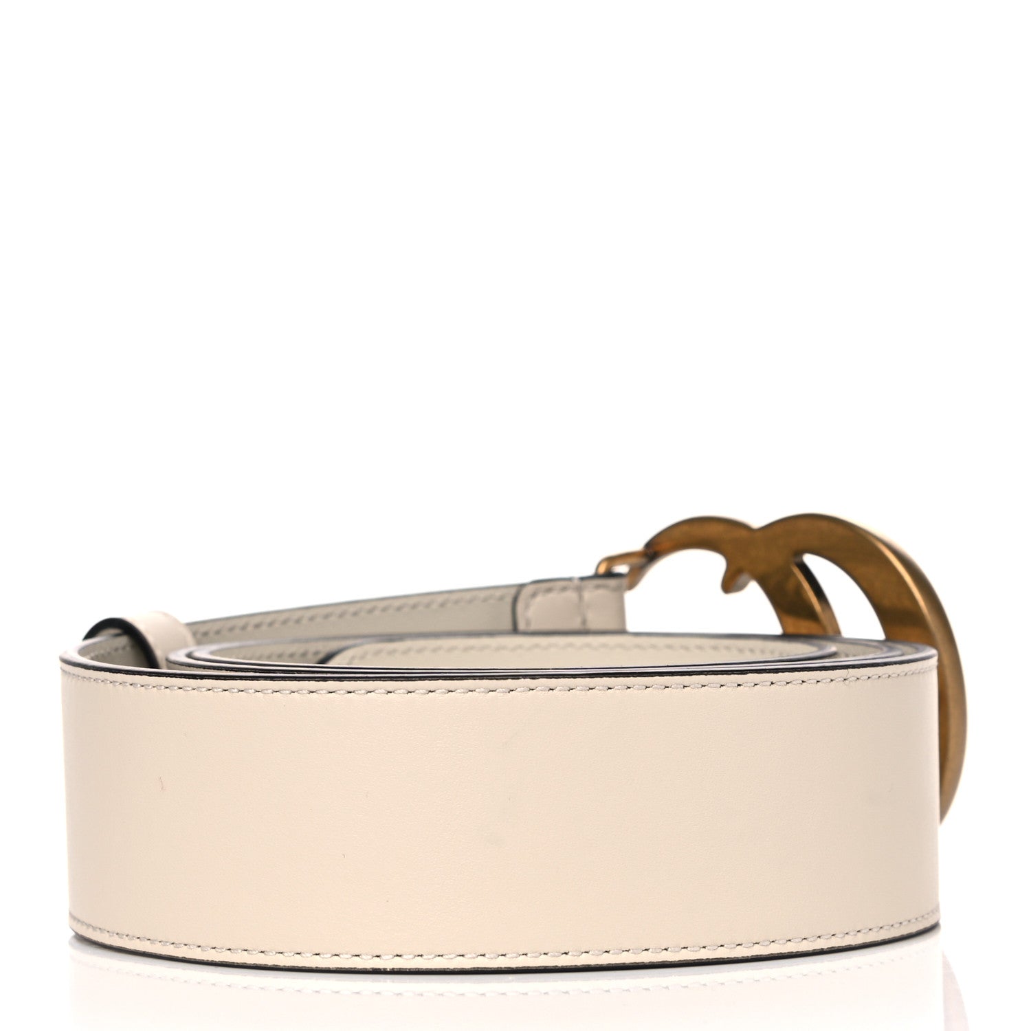 Gucci Calfskin Double G 40mm Belt 95 38 Mystic White 2 of 4