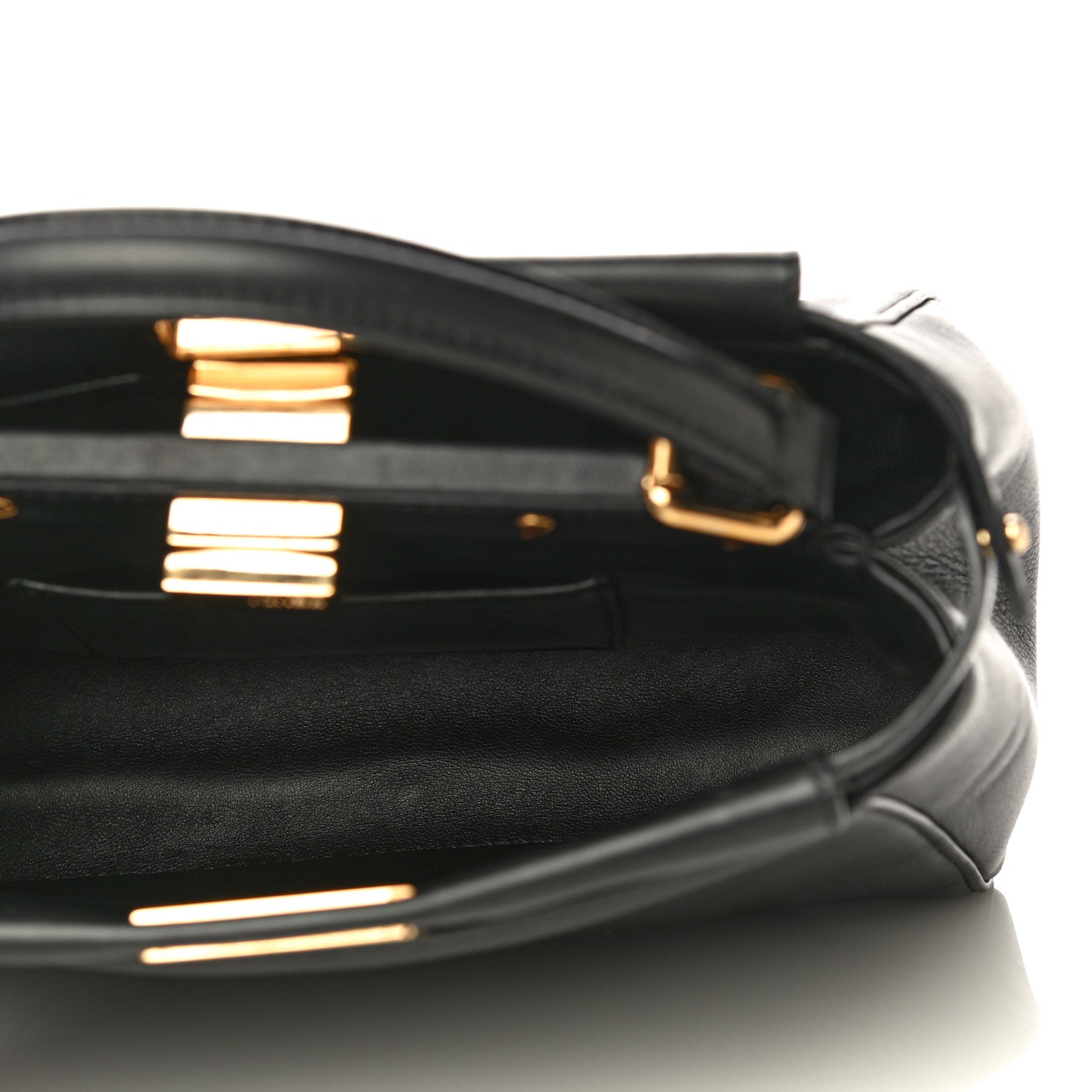 Fendi Nappa Mini Peekaboo Iconic Satchel Black 5 of 26