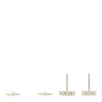Van Cleef & Arpels 18K White Gold Mother of Pearl Sweet Alhambra Earrings 3 of 5