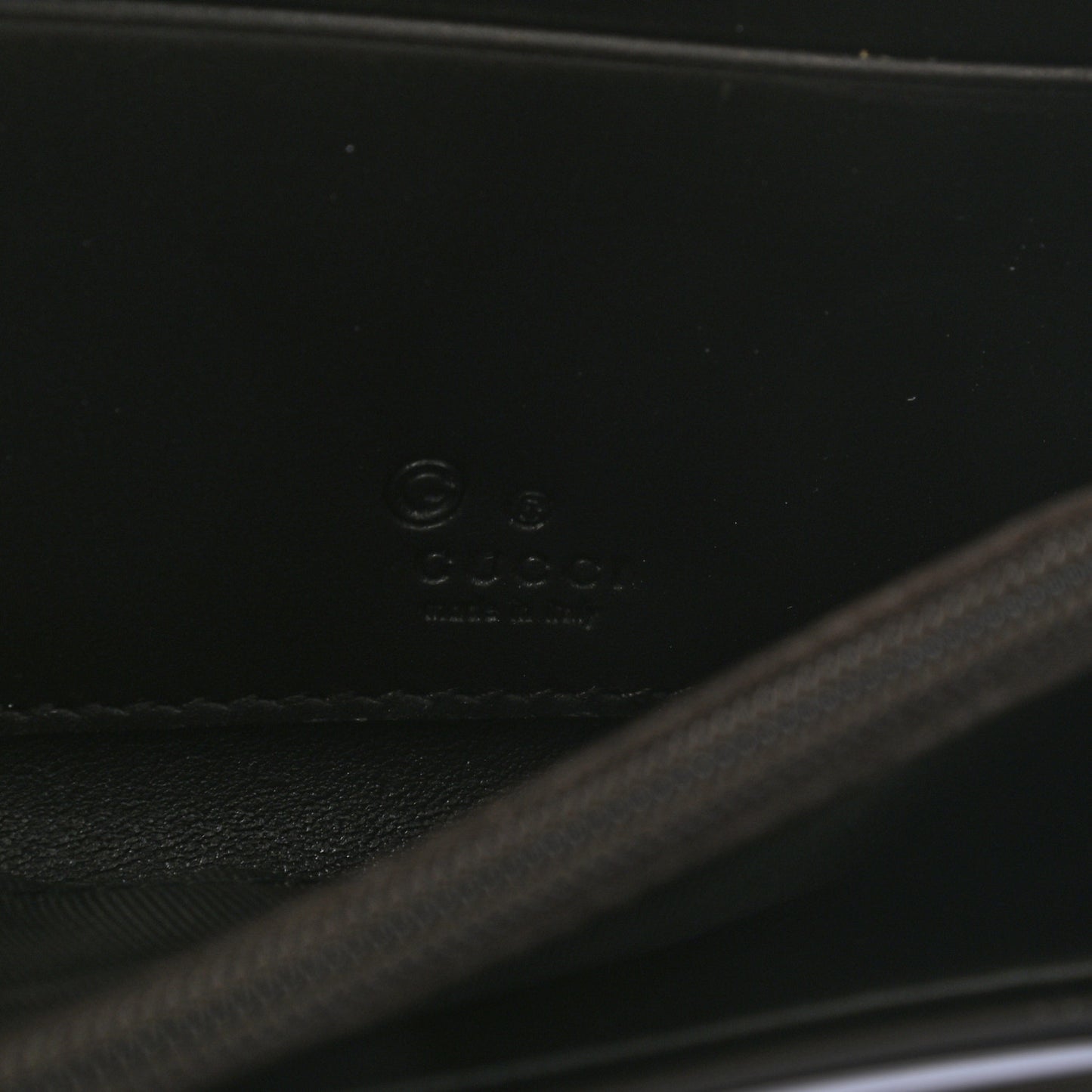 Metallic Monogram Zip Around Wallet Brown