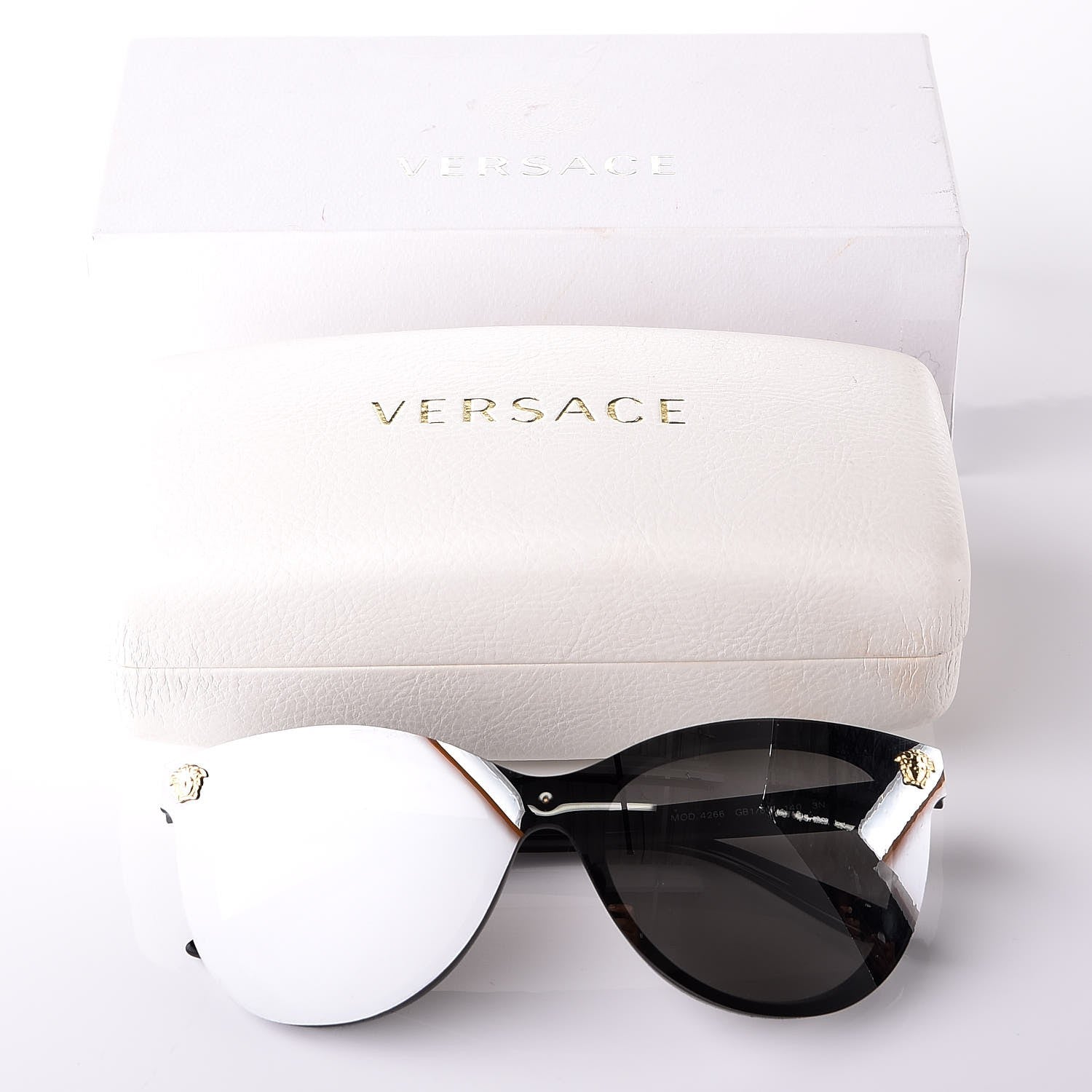 Versace Mirrored Cat Eye Sunglasses 4266 Black 9 of 9