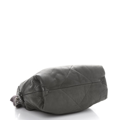 Lanvin Lambskin Quilted Amalia Clutch Grey 4 of 6