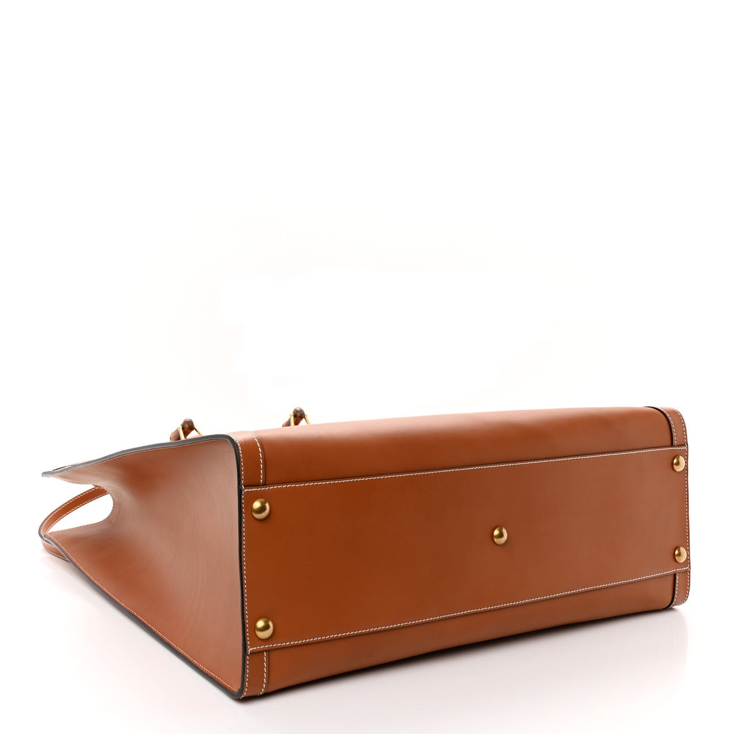 Calfskin Studded Maxi Diana Tote Bag Cuir