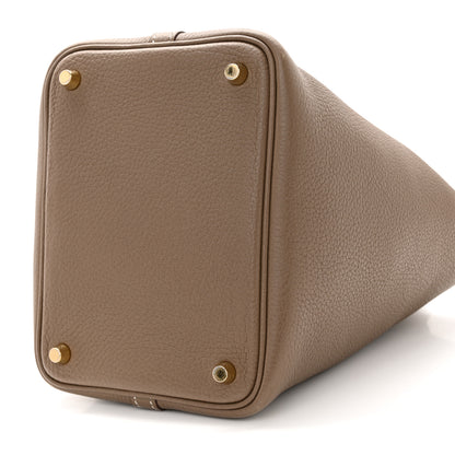 Hermes Taurillon Clemence Picotin Lock 18 PM Etoupe 10 of 12