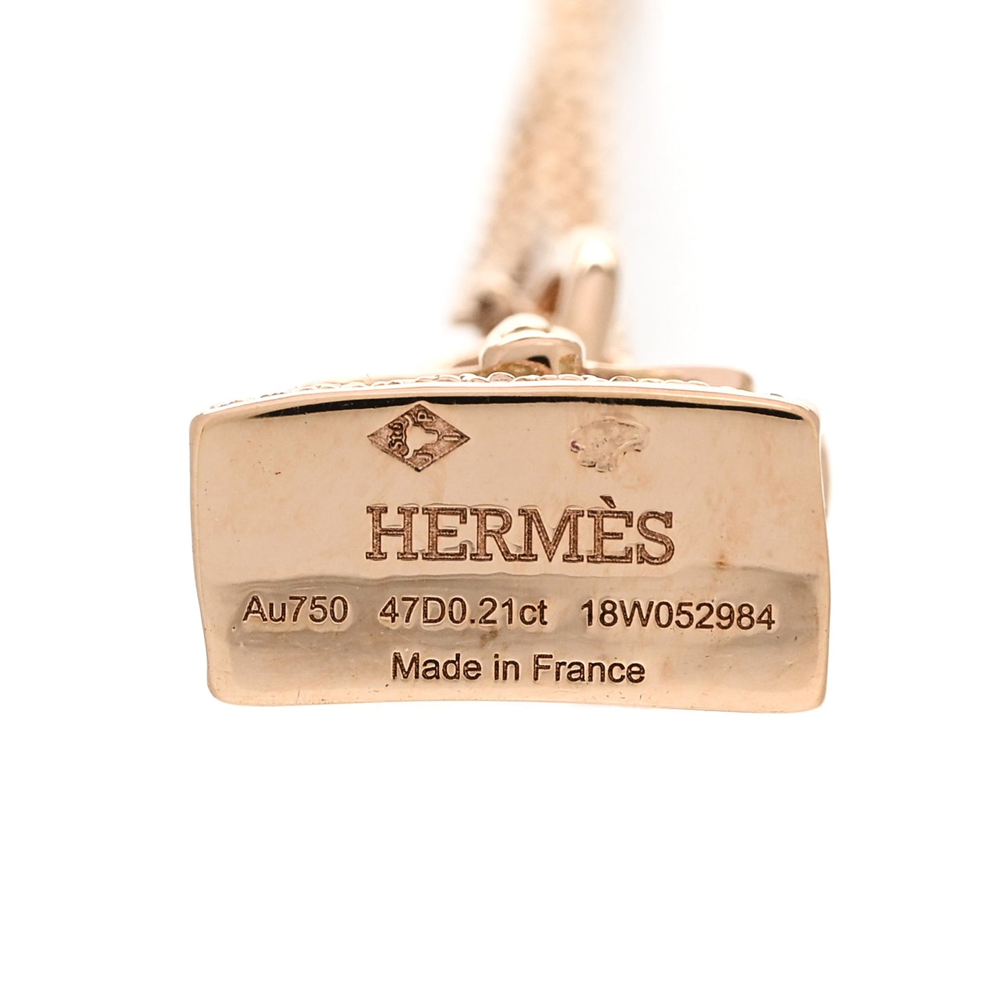 18K Rose Gold Diamond Kelly Amulette Pendant Necklace