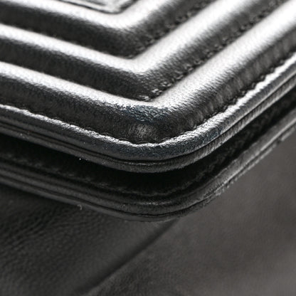 Chanel Lambskin Quilted Medium Boy Flap Black 11 of 12