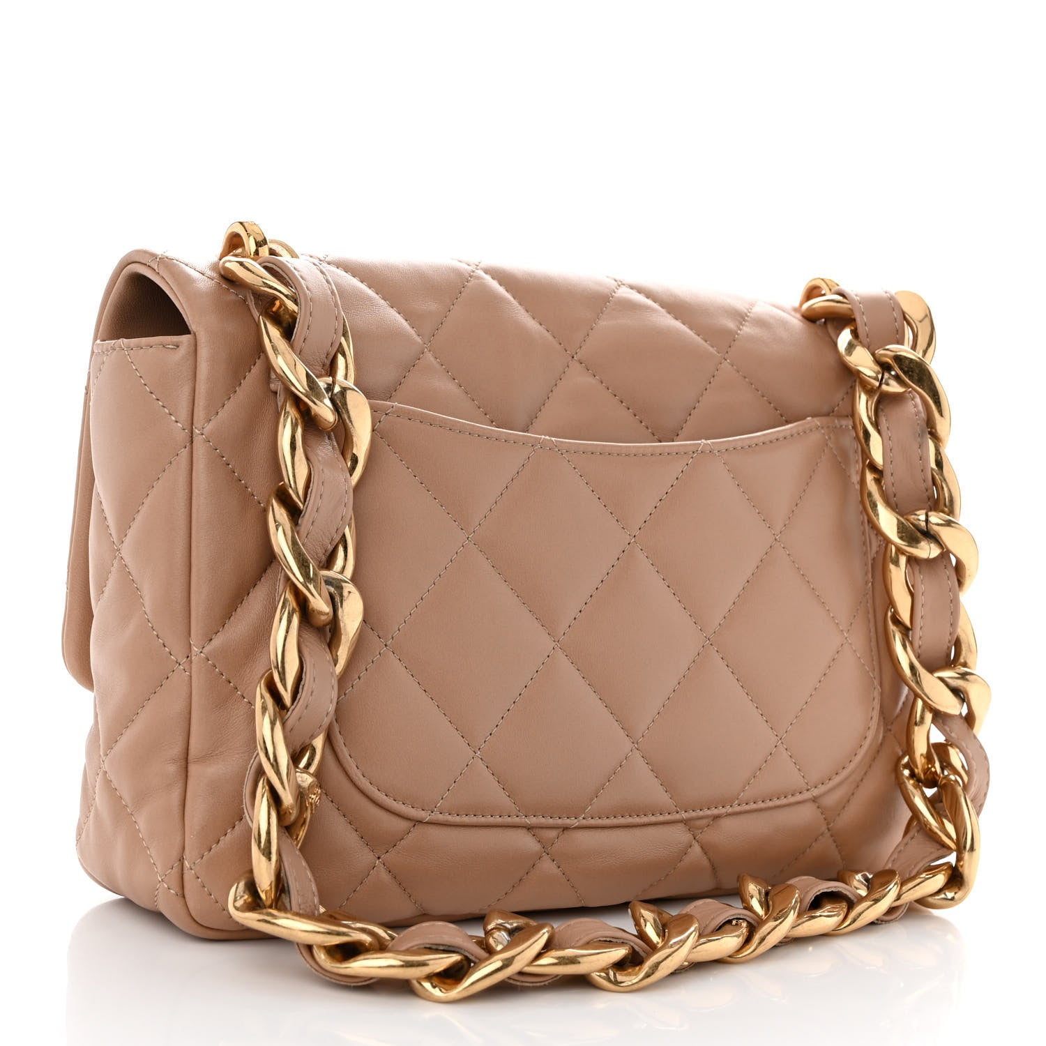 Chanel Lambskin Quilted Large CC Funky Town Flap Beige 3 of 10