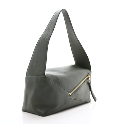Loewe Calfskin Puzzle Hobo Army Green 3 of 10
