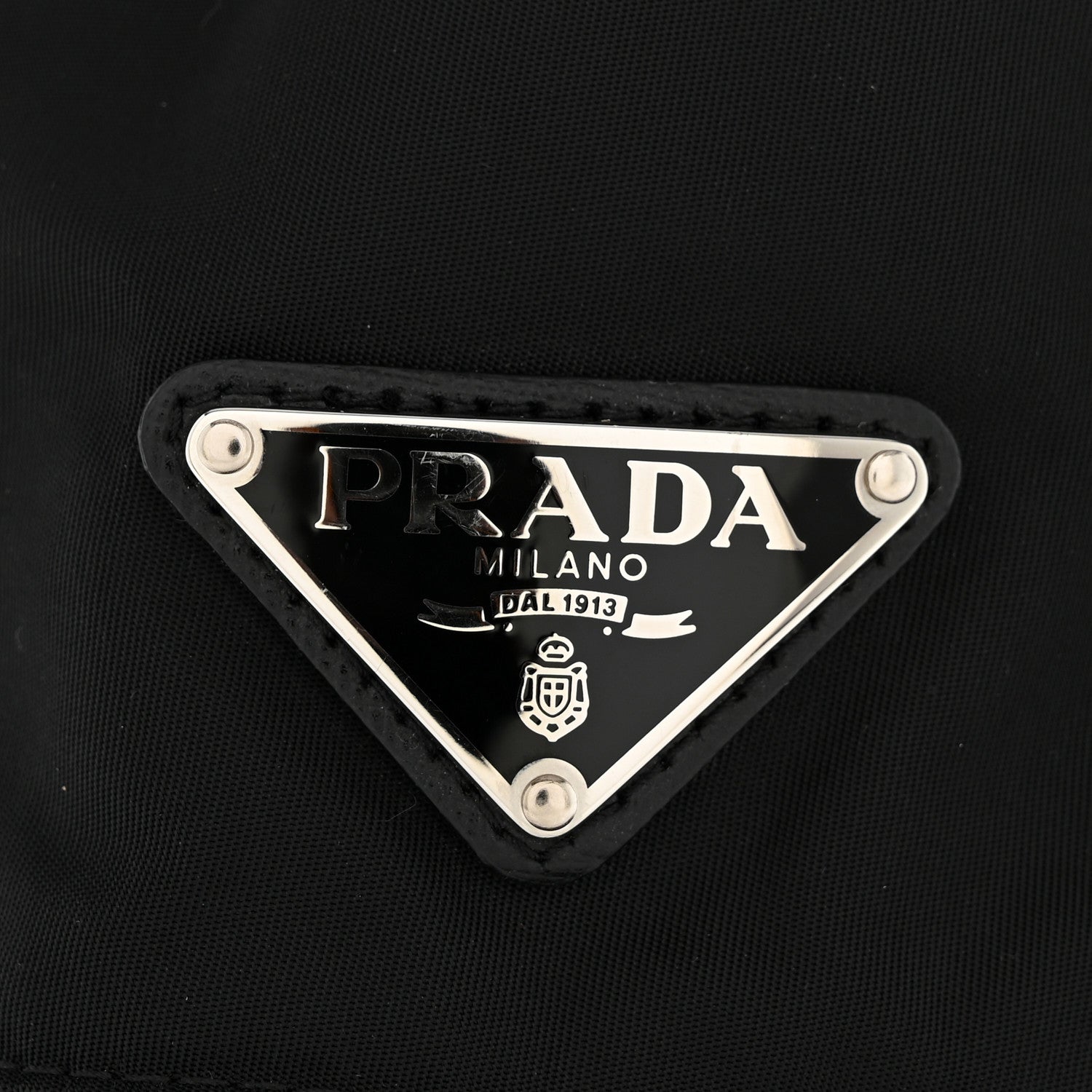 Prada Re-Nylon Metal Triangle Logo Womens Bucket Hat XL Black 11 of 11