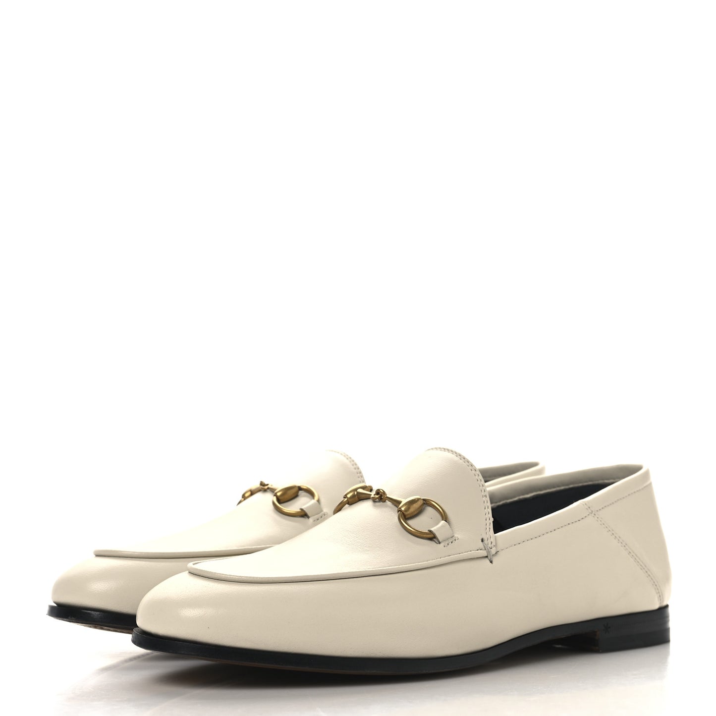 Lambskin Womens Brixton Horsebit Loafers 37 Mystic White