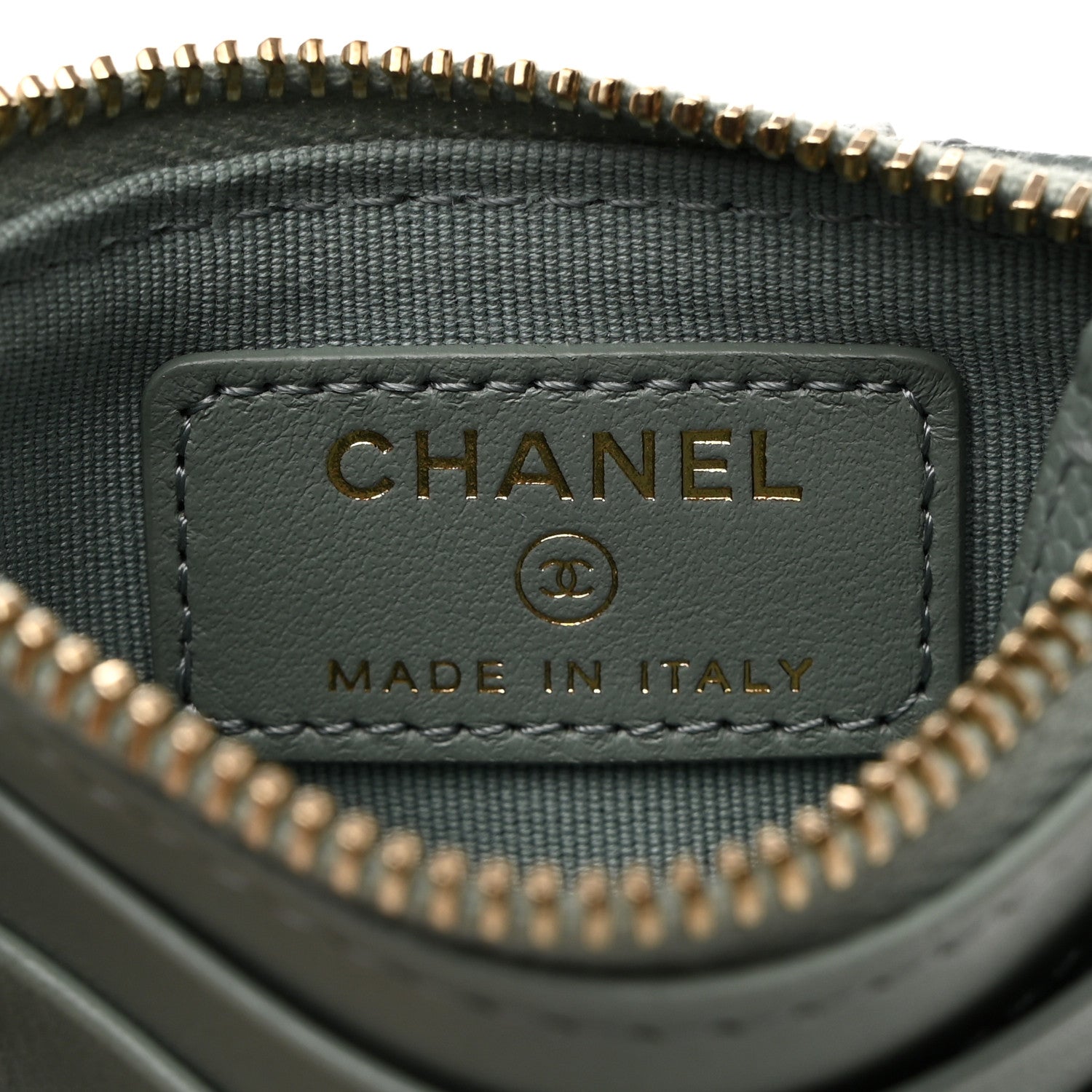 Chanel Caviar Quilted Compact Zipped Pocket Wallet Grey 6 of 8