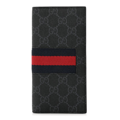 Gucci Guccissima Signature Web New Web Long Wallet Black 1 of 8