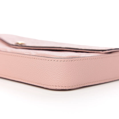 Louis Vuitton Empreinte Pochette Felicie Chain Wallet Rose Poudre 8 of 11
