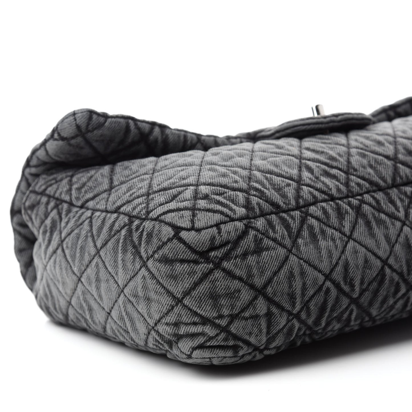 Denim Quilted Denimpression Flap Grey Black