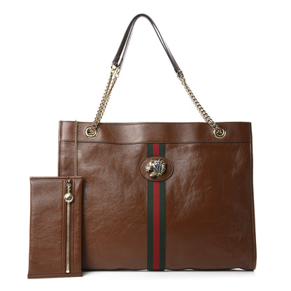 Gucci Calfskin Large Rajah Chain Tote Cuir 1 of 10