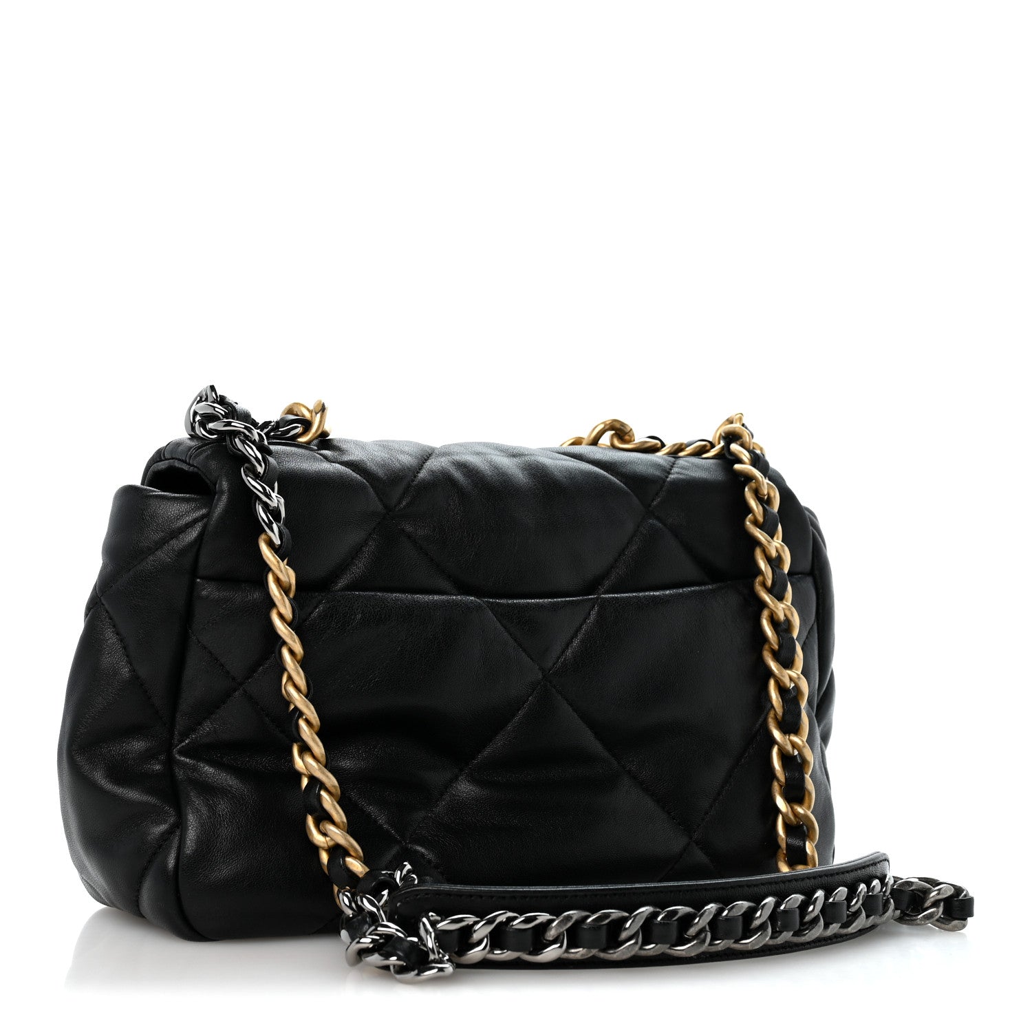 Chanel Lambskin Quilted Medium Chanel 19 Flap Black 2 of 12