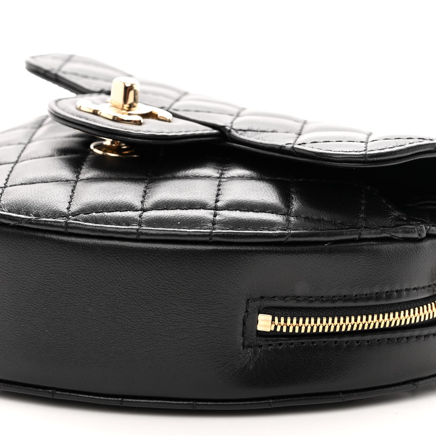 Lambskin Quilted CC In Love Heart Bag Black