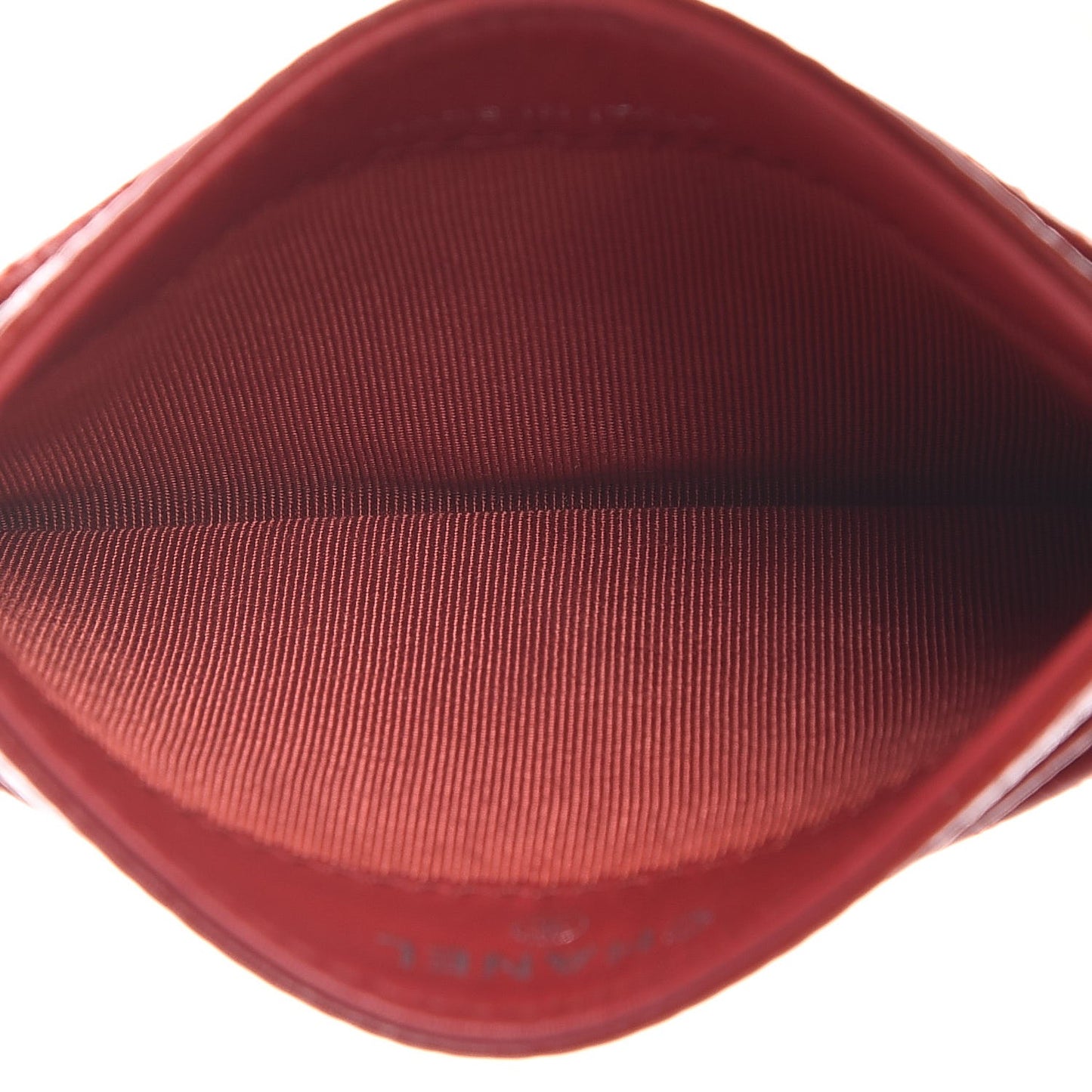 Caviar Quilted Card Holder Red