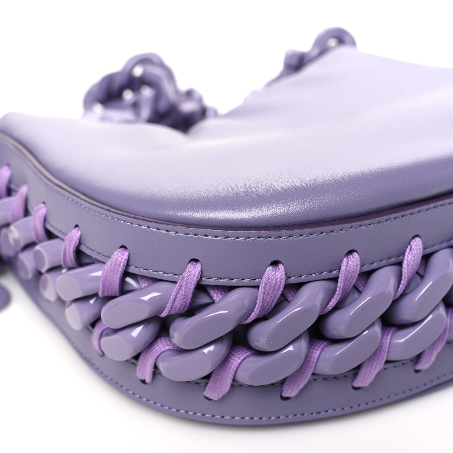 Eco Alter Nappa Small Frayme Puffer Shoulder Bag Grape