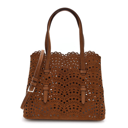Alaia Nubuck Vienne Wave Mina 25 Bag Terre d'Ombre 1 of 10