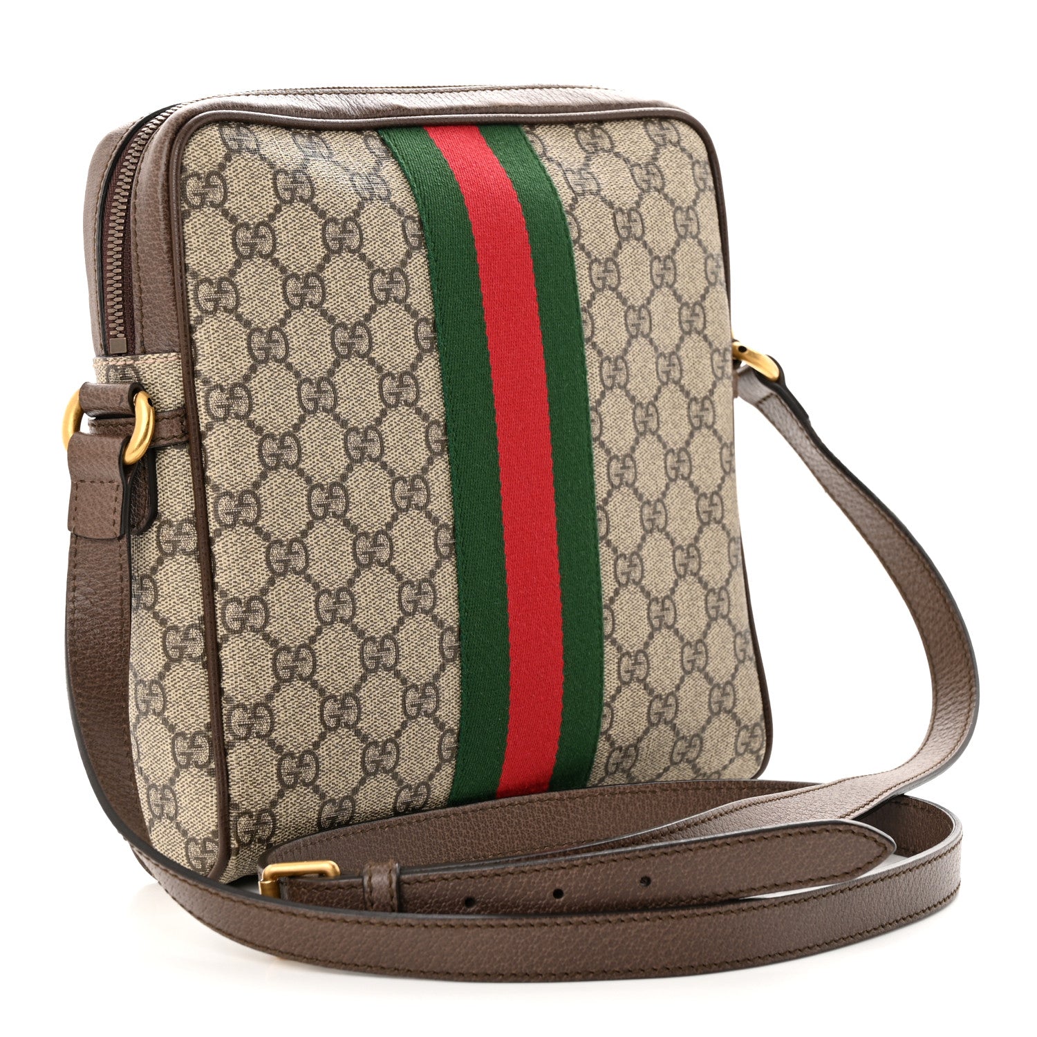 Gucci GG Supreme Monogram Web Small Ophidia Messenger Bag Brown 3 of 12