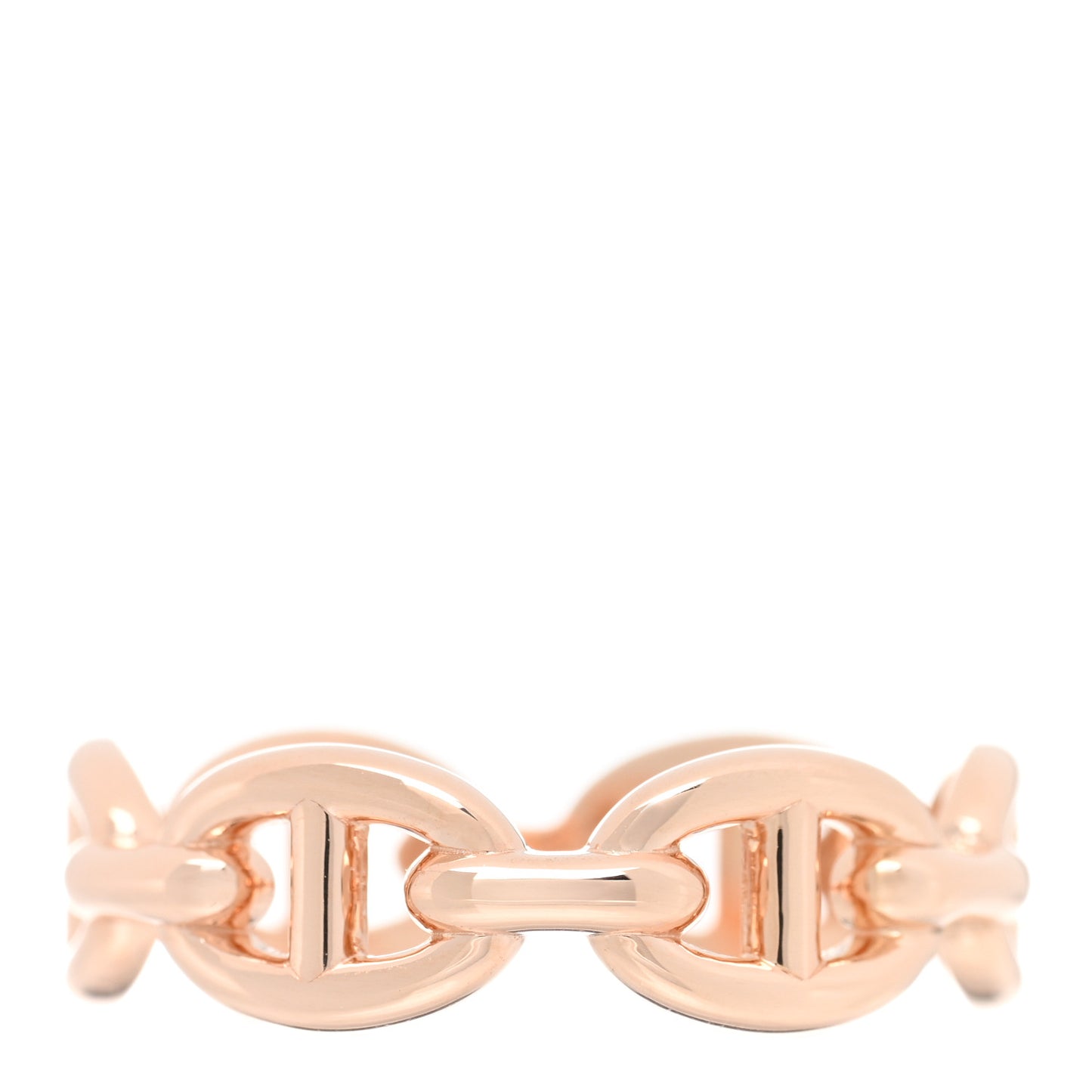 18K Rose Gold PM Chaine d'Ancre Enchainee Ring 53 6.5