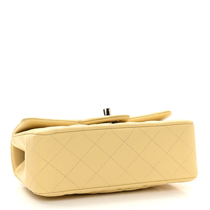 Chanel Lambskin Quilted Mini Top Handle Rectangular Flap Yellow 4 of 11