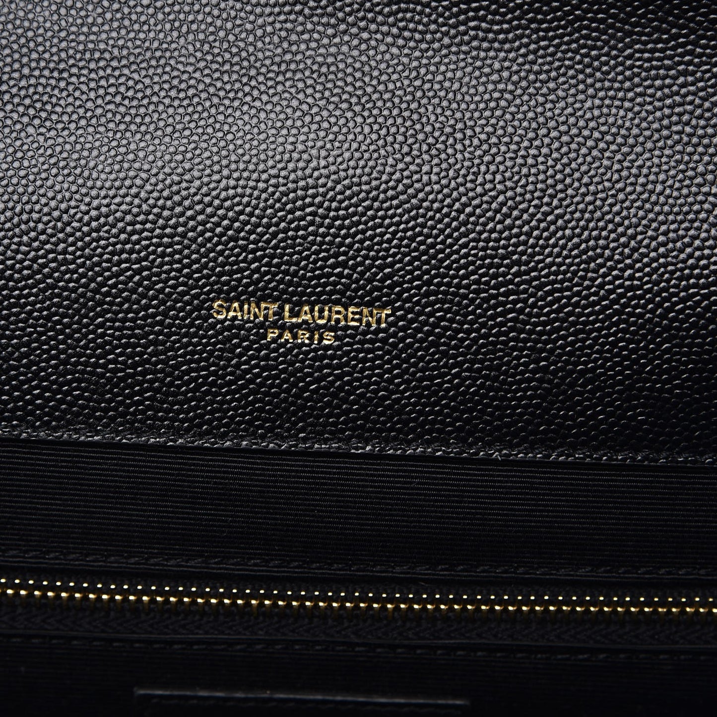 Grain De Poudre Textured Mixed Matelasse Large Triquilt Monogram Satchel Black
