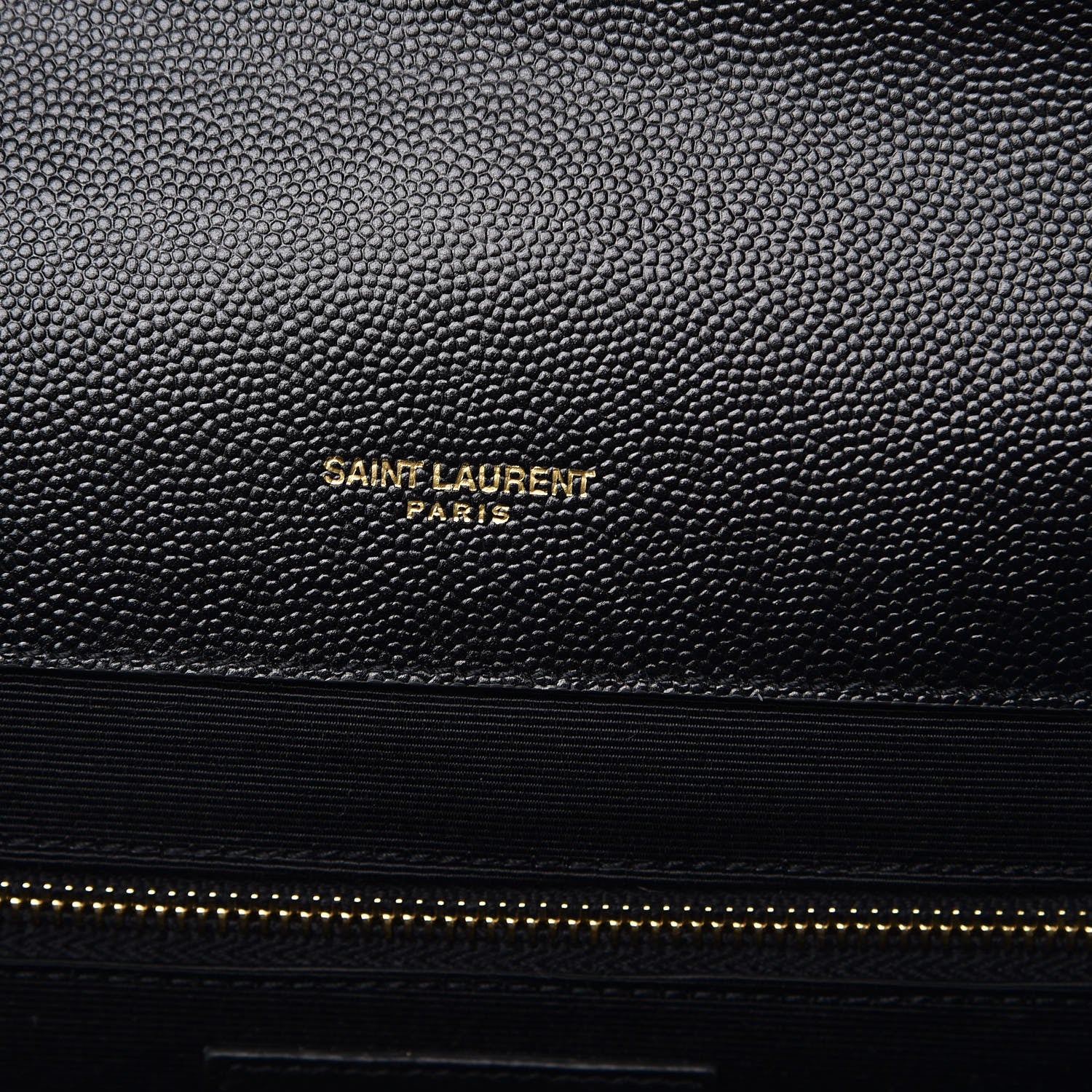 Saint Laurent Grain De Poudre Textured Mixed Matelasse Large Triquilt Monogram Satchel Black 6 of 7