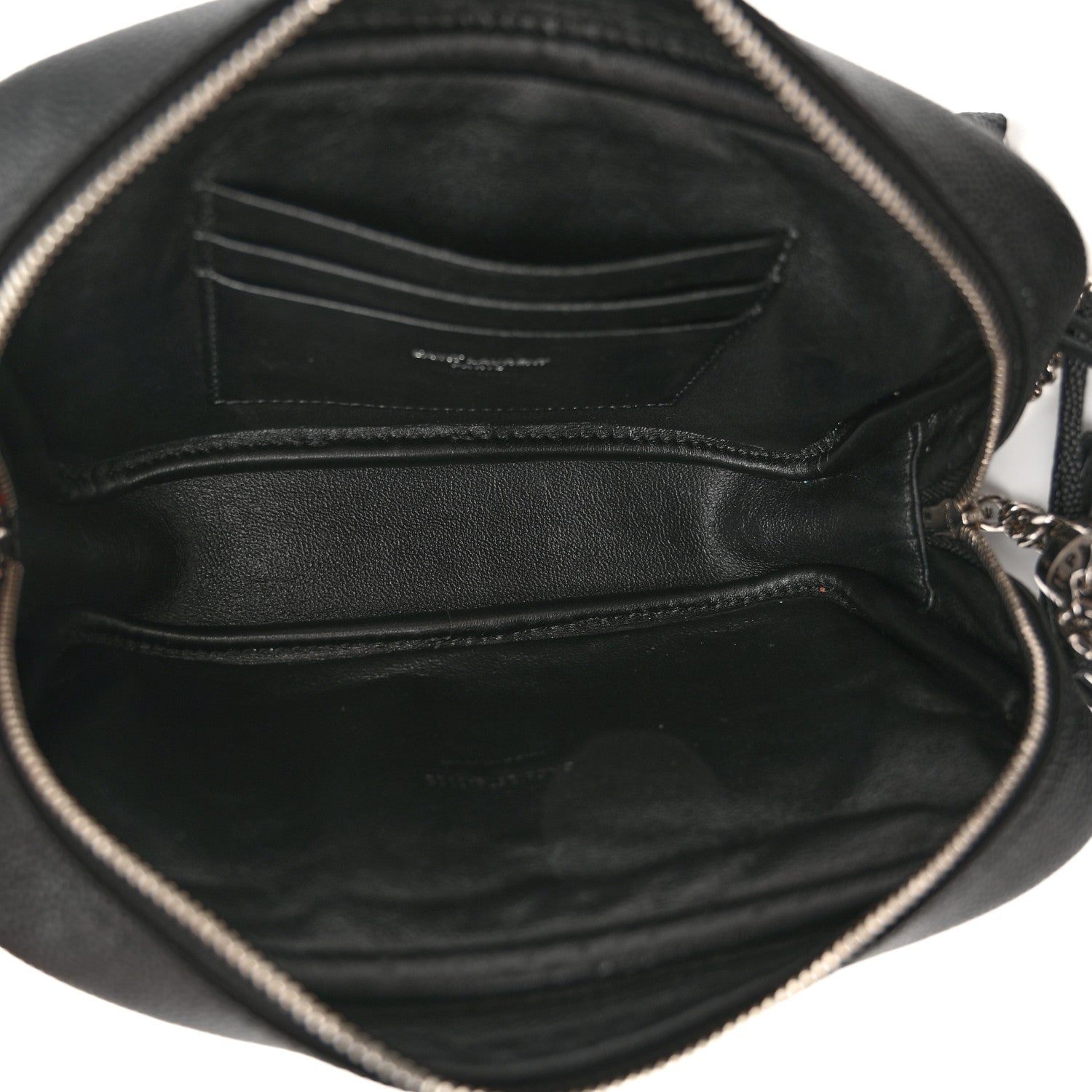 Saint Laurent Grain De Poudre Matelasse Monogram Mini Lou Camera Bag Black 5 of 10