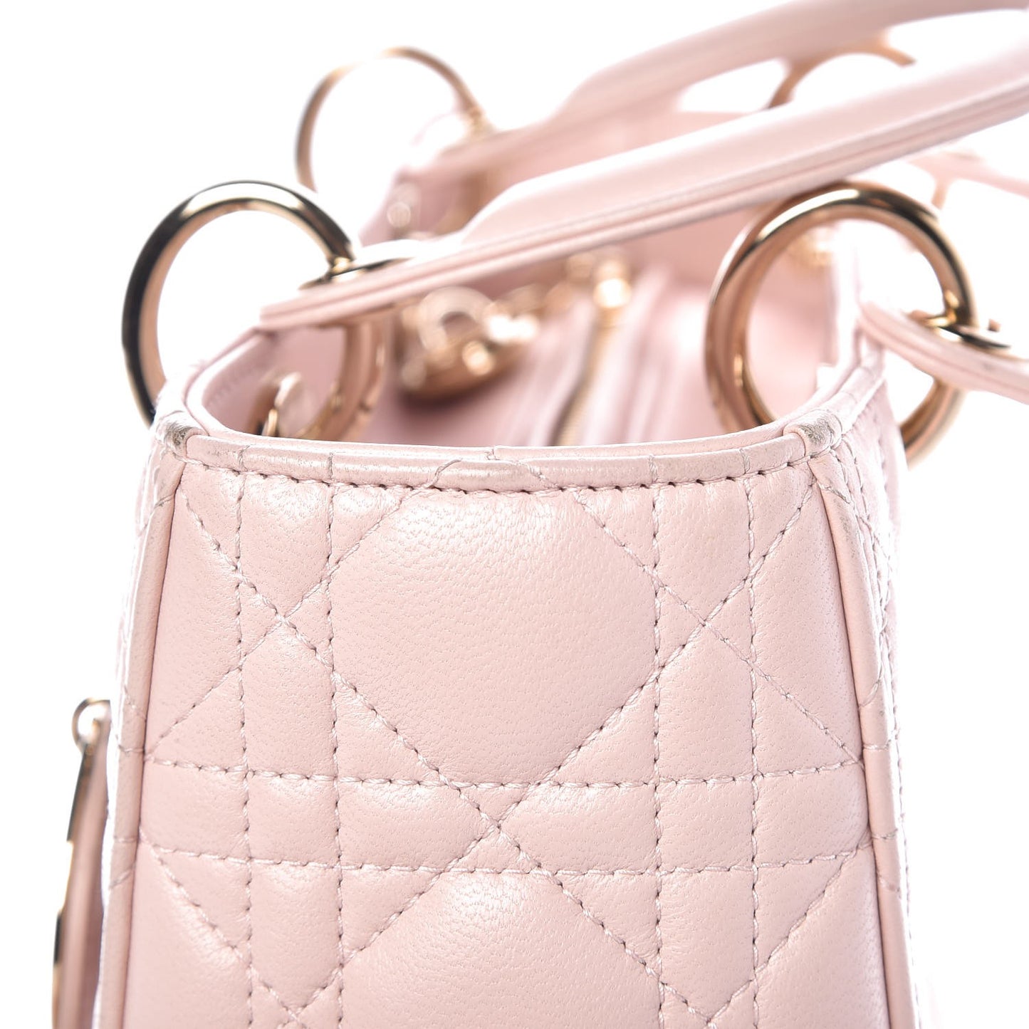 Lambskin Cannage Medium Lady Dior Light Pink