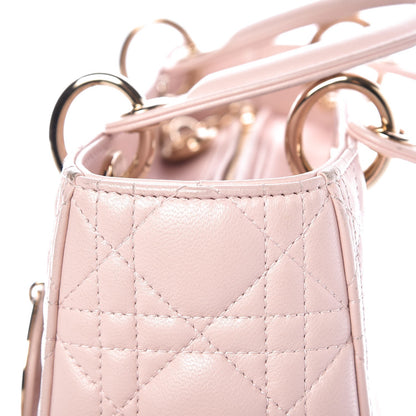 Christian Dior Lambskin Cannage Medium Lady Dior Light Pink 8 of 16