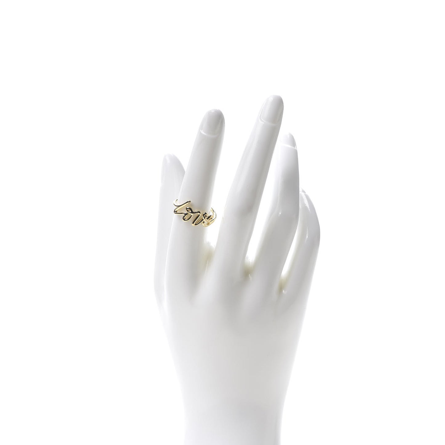 18K Yellow Gold Paloma's Graffiti Love Ring 56 7.5