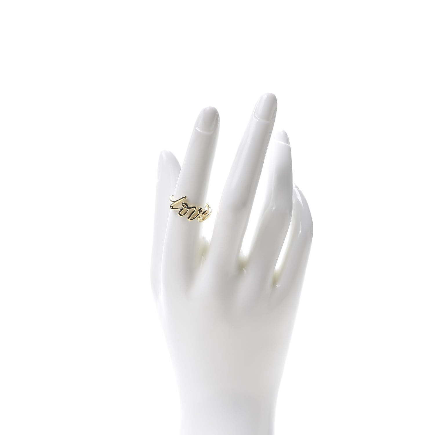 Tiffany 18K Yellow Gold Paloma's Graffiti Love Ring 56 7.5 2 of 5