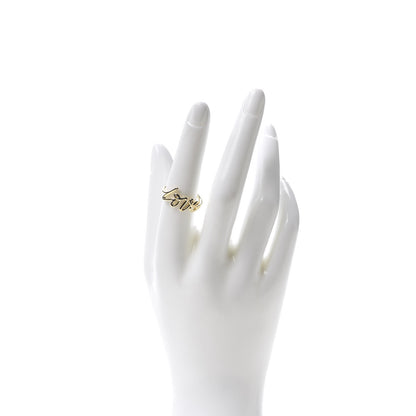 Tiffany 18K Yellow Gold Paloma's Graffiti Love Ring 56 7.5 2 of 5