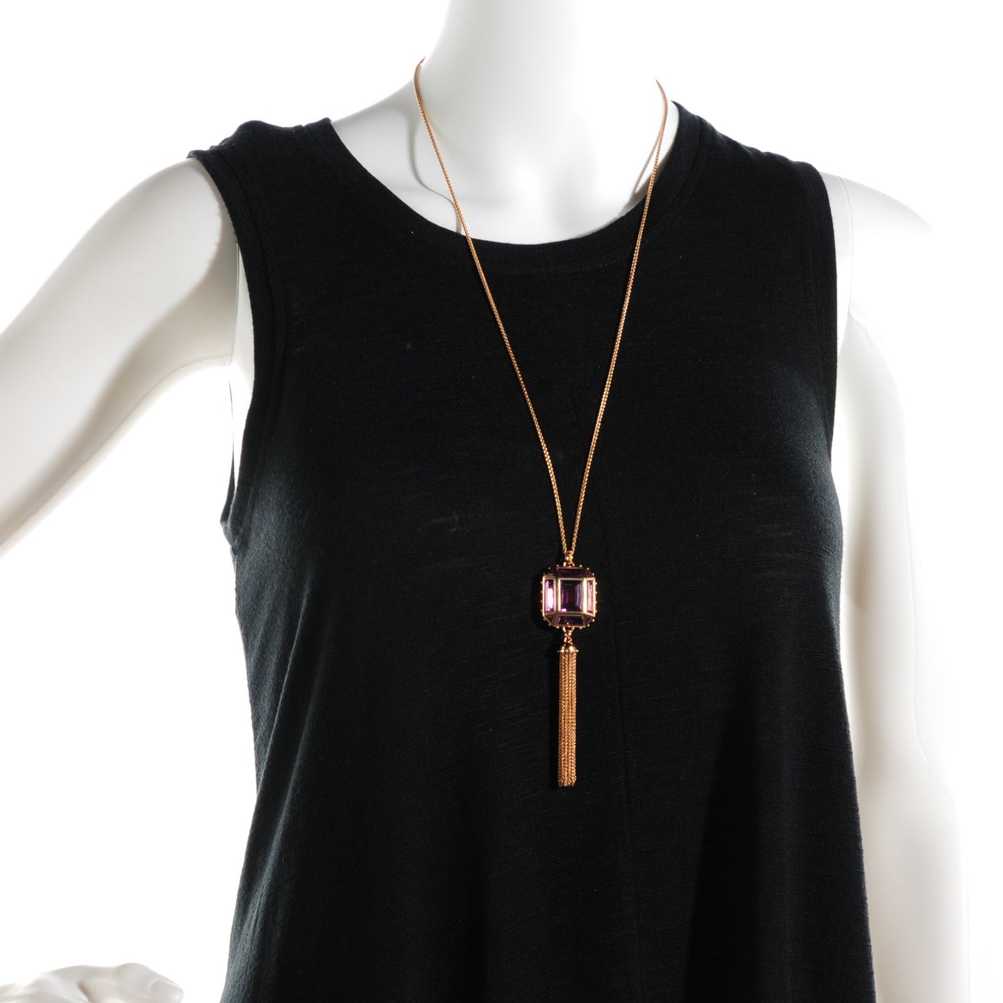 18K Pink Gold Amethyst Emprise Pendant Necklace