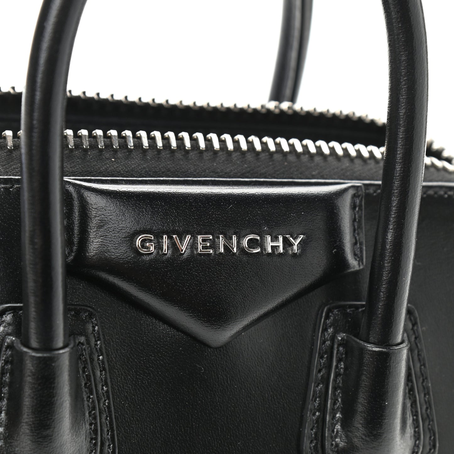 Shiny Lord Calfskin Mini Antigona Black