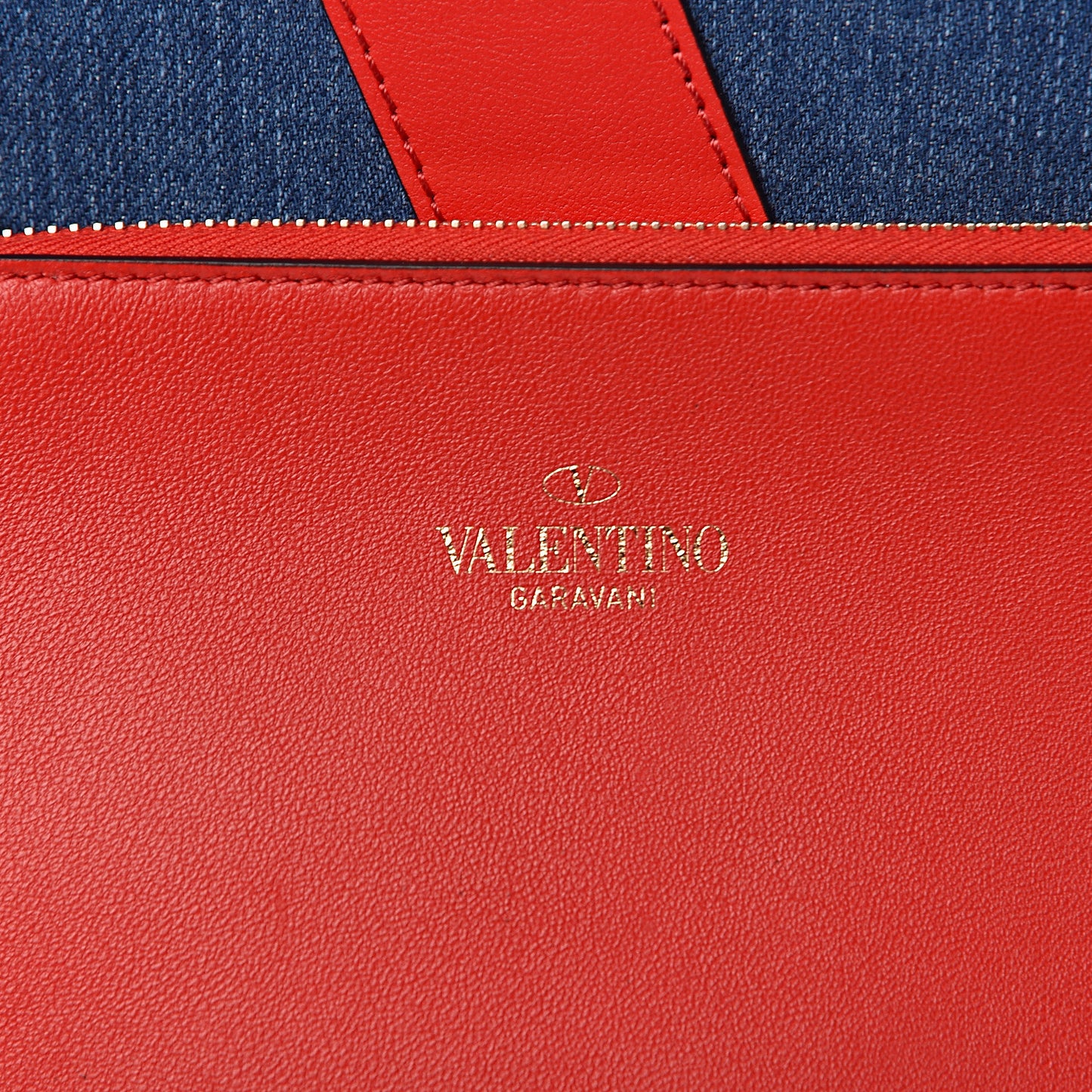 Denim Small Escape Tote Blue Red