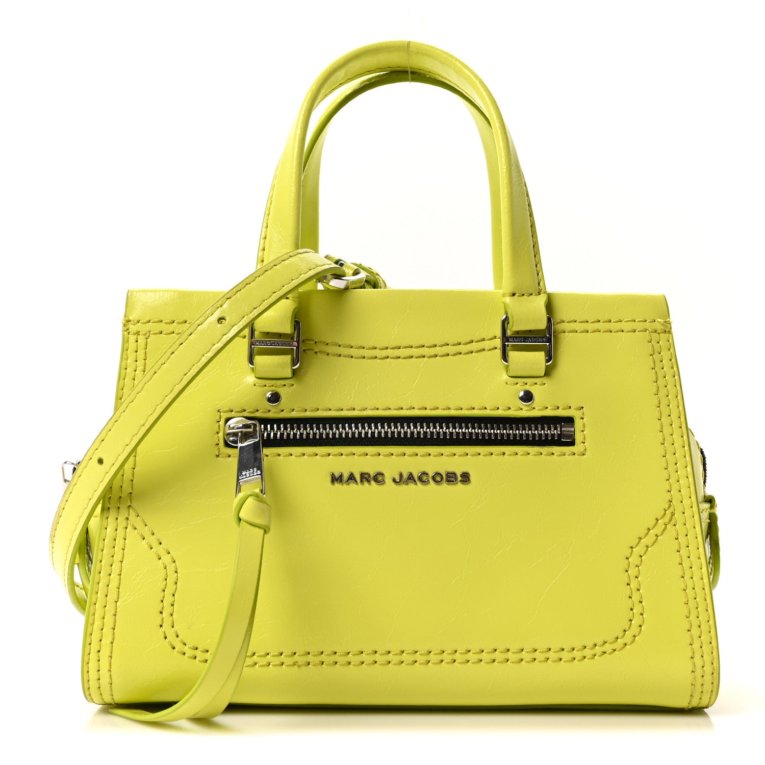 Marc Jacobs Textured Calfskin Mini Cruiser Convertible Satchel Limoncello 1 of 10