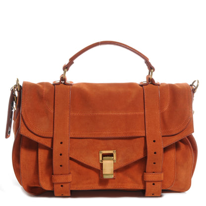 Proenza Schouler Suede PS1 Medium Satchel Red Clay 1 of 11