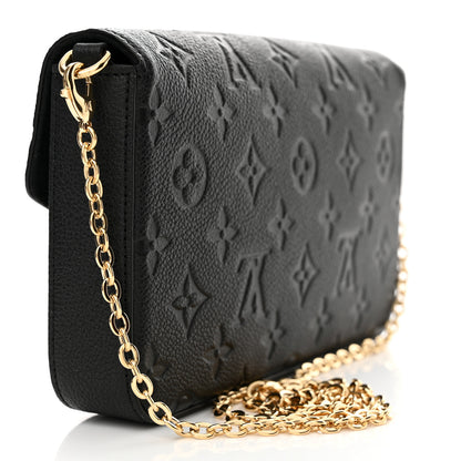 Louis Vuitton Empreinte Pochette Felicie Chain Wallet Black 4 of 10